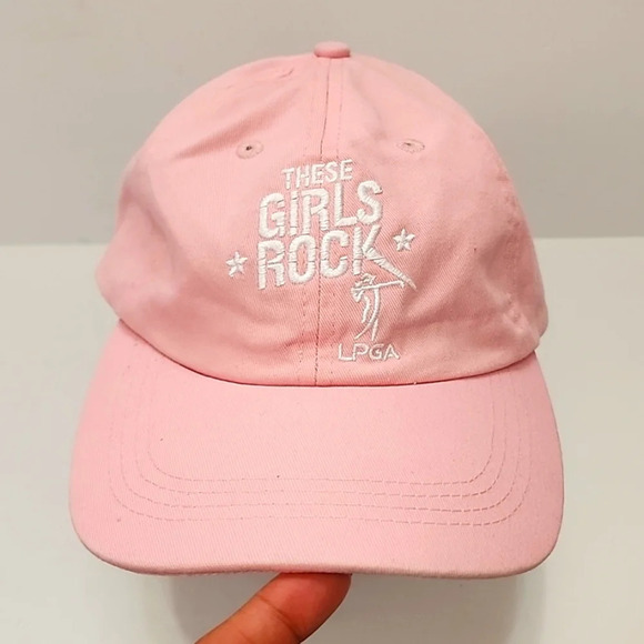 Gear Headwear Accessories - Gear Headwear LPGA These Girls Rock Golf Hat Pink Adjustable Cap OS